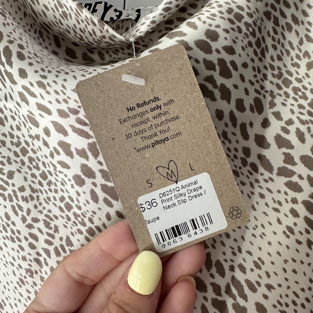 NWT Audrey 3+1 Leopard Print Slip Mini Dress - Picture 6 of 8